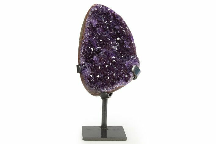 Sparkling Amethyst Geode With Metal Stand - Uruguay #342697